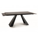 Стол обеденный SIGNAL SALVADORE эффект дерева/черный мат 160-240/90